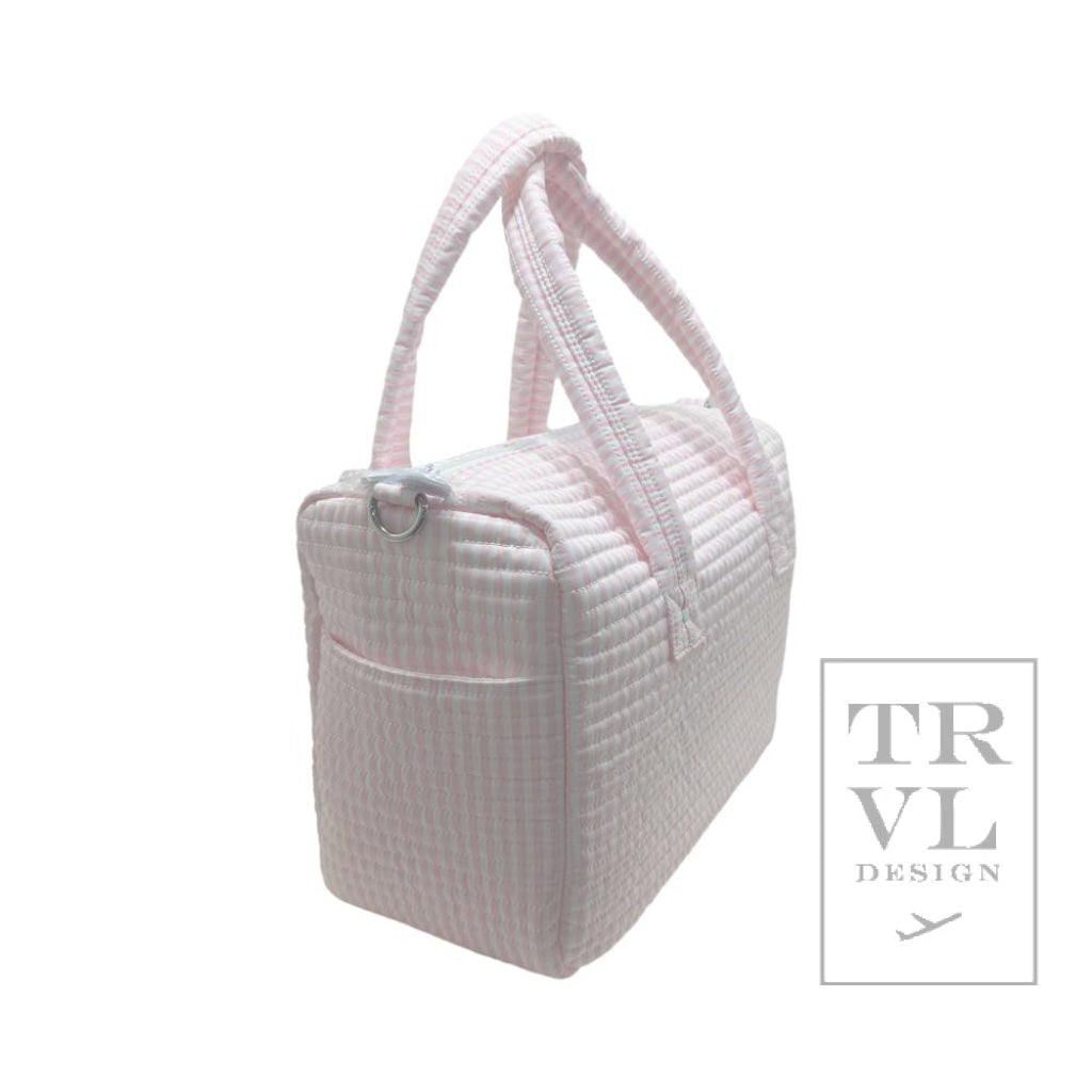 TRVL Quilted Stroller Bag- Pimlico Stripe Pink-
