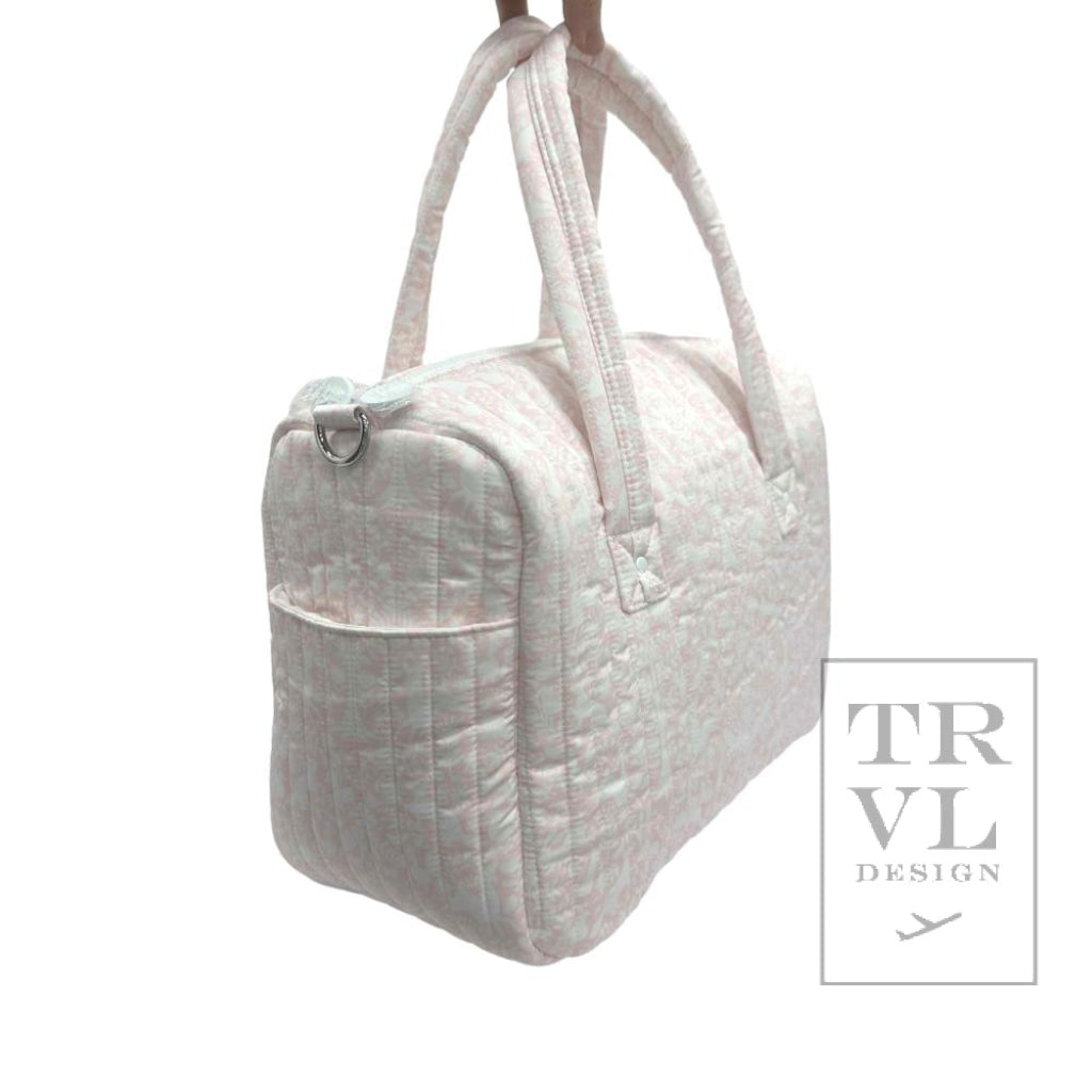 TRVL Quilted Stroller Bag- Woodland Pink