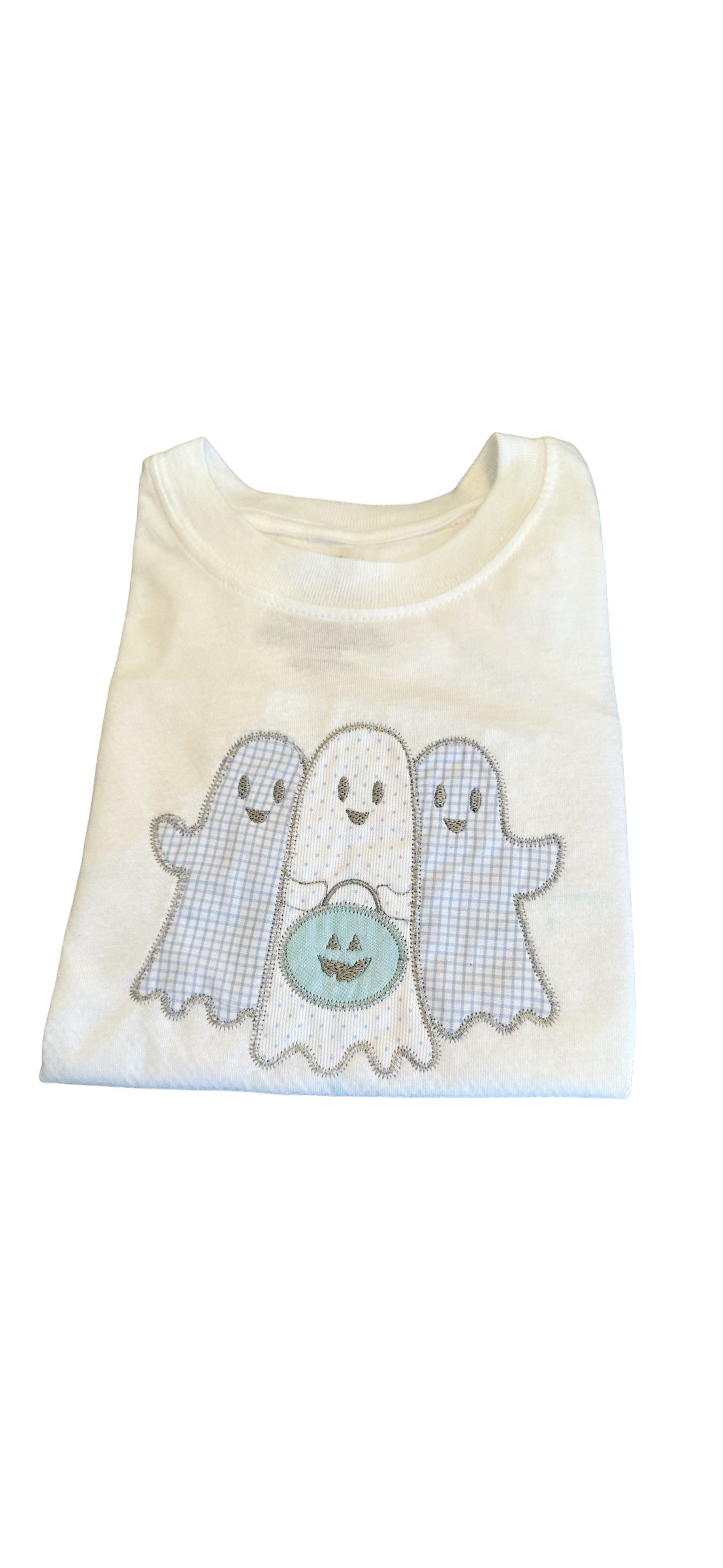 Boys Applique Ghost Trio Tshirt- Short or Long Sleeve