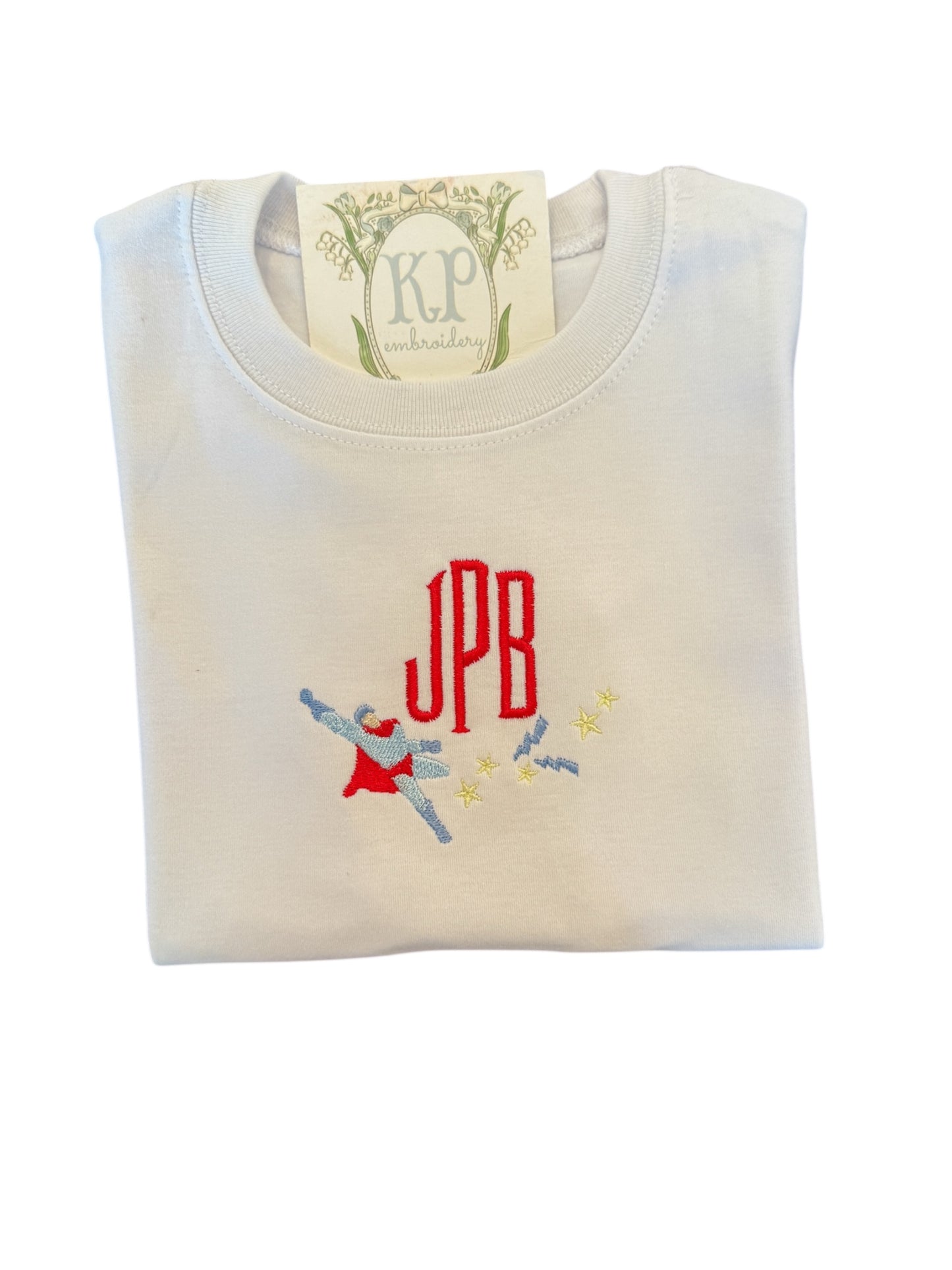 Superhero embroidered tshirt