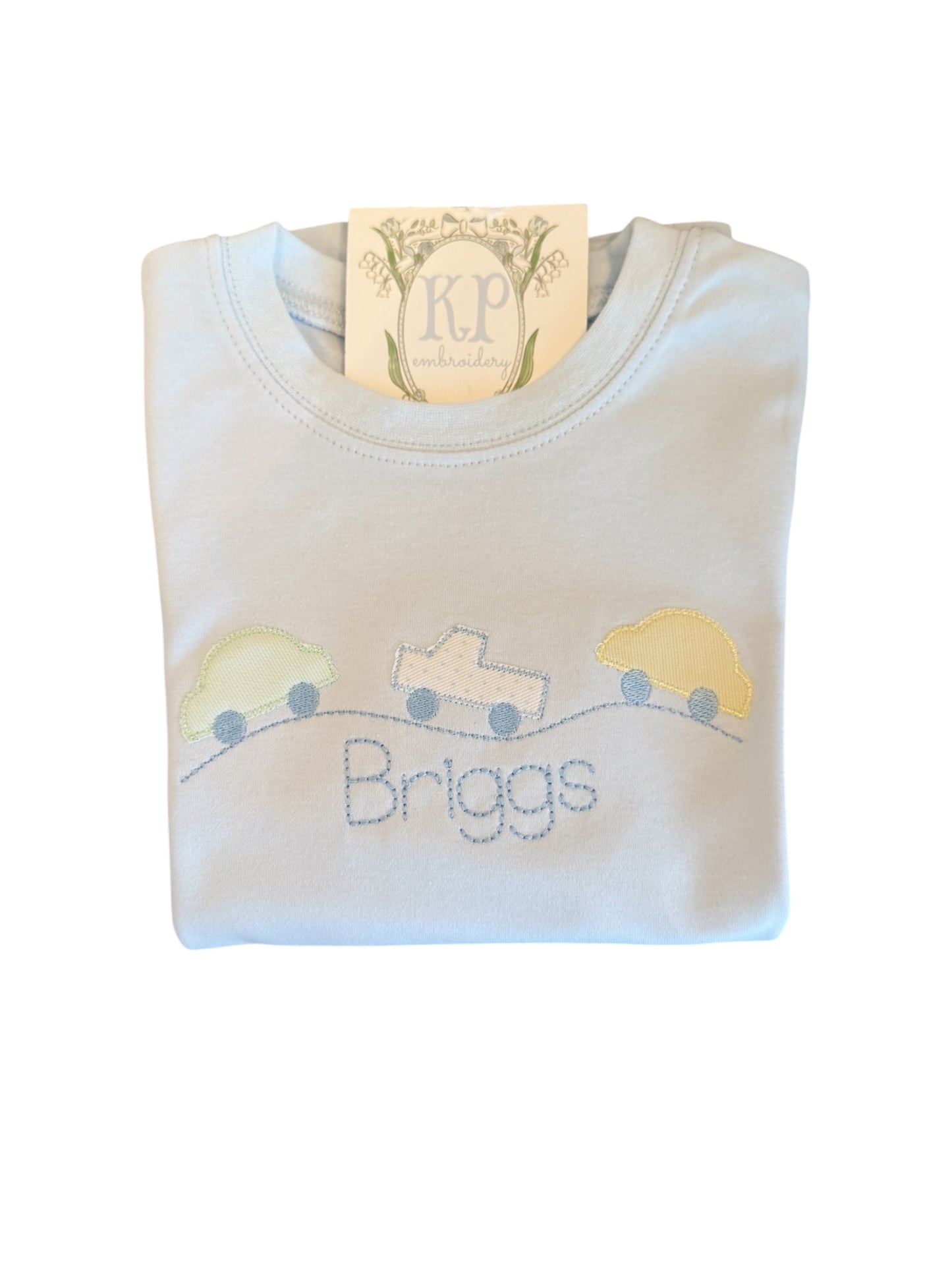 Cars on the Road Appliqué Tshirt