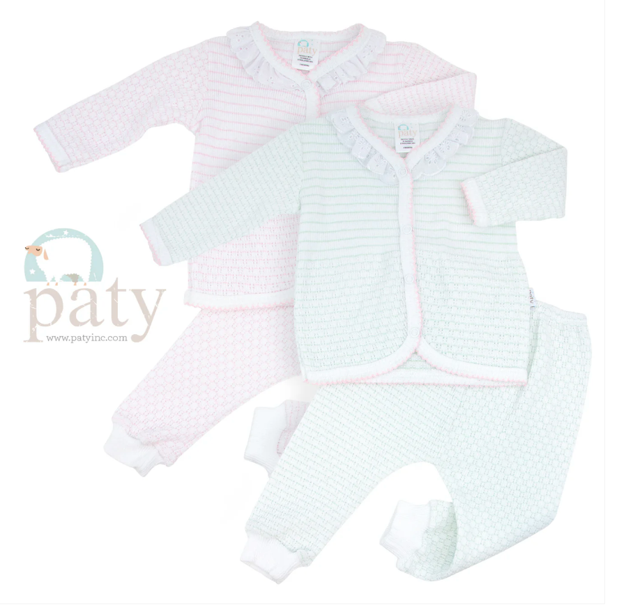 Paty Knit, Eyelet Legging Set #361LS