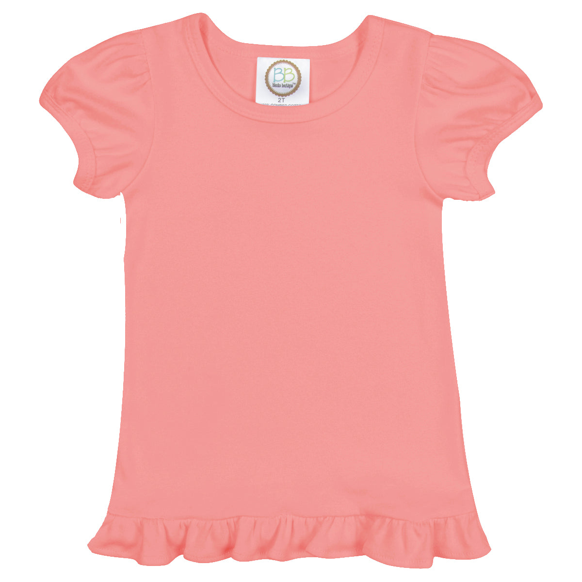 Girls Short Sleeve Ruffle T-Shirt