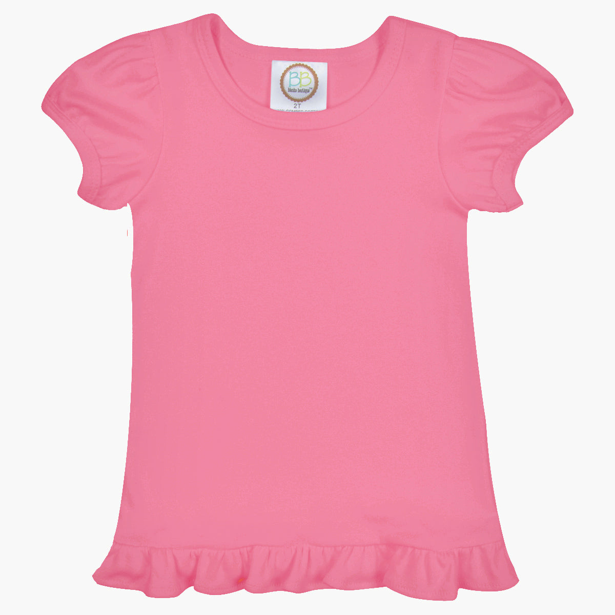 Girls Short Sleeve Ruffle T-Shirt