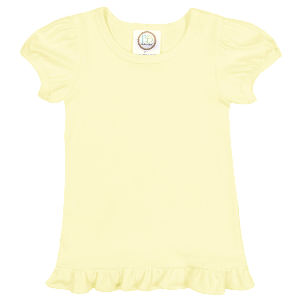 Girls Short Sleeve Ruffle T-Shirt