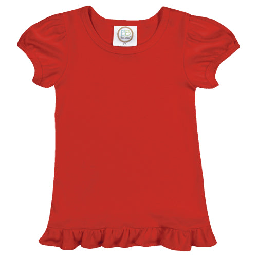 Girls Short Sleeve Ruffle T-Shirt