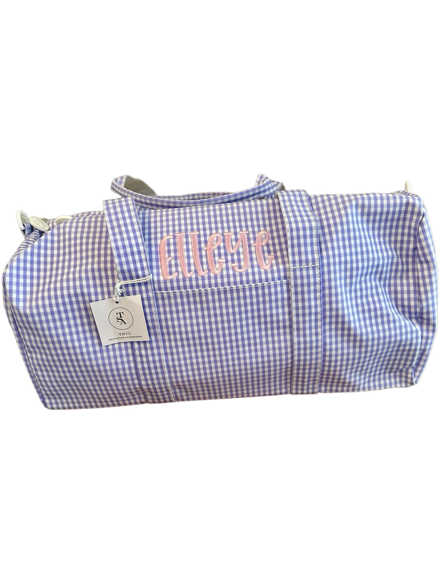 TRVL Weekender- Lilac Gingham Duffle Bag