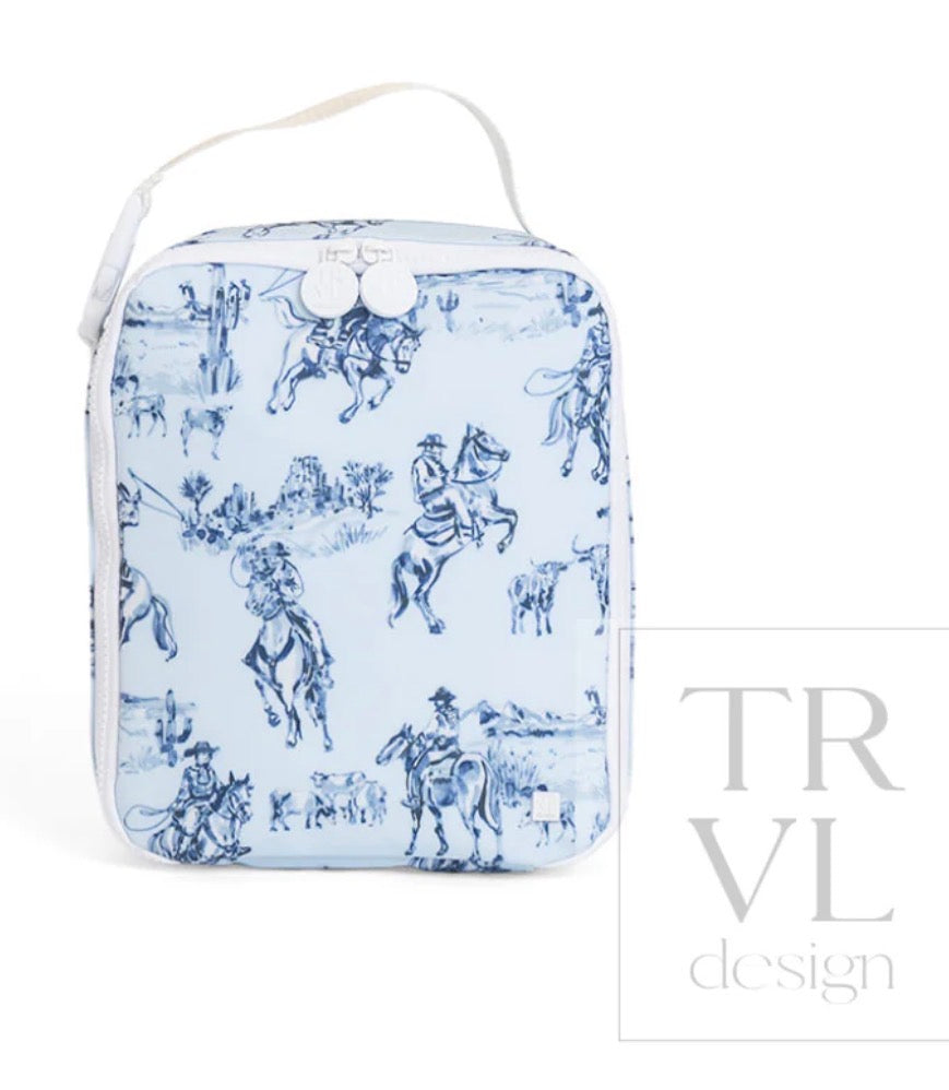 TRVL Lunch Box Insulated Lunch Bag-  Cowboy Toile