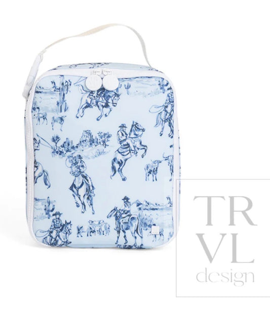 TRVL Lunch Box Insulated Lunch Bag-  Cowboy Toile