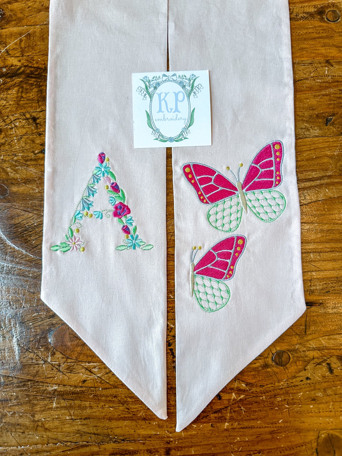 Butterfly Wreath Sash