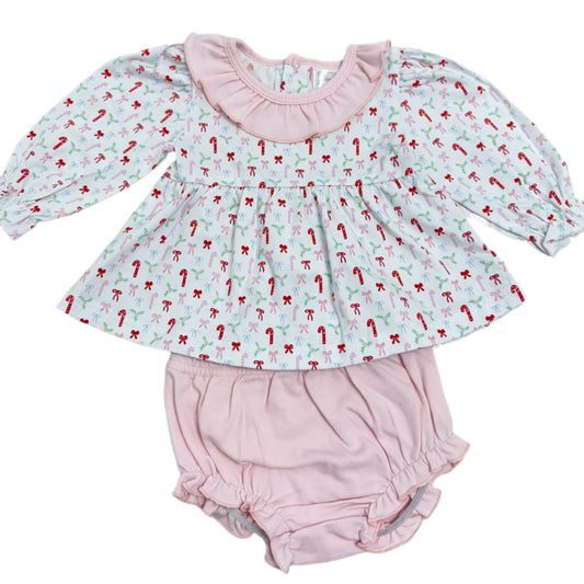 HJ Candy Cane Bloomer Set