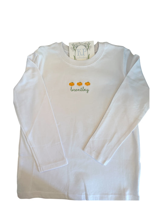 Bullion Pumpkin Embroidered Tshirt