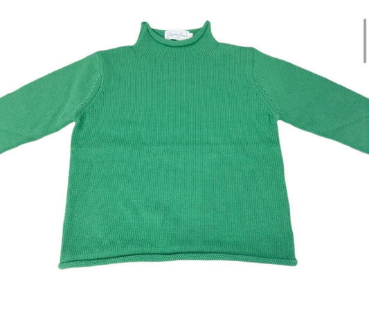 Rollneck Sweater- Kelly Green *Preorder