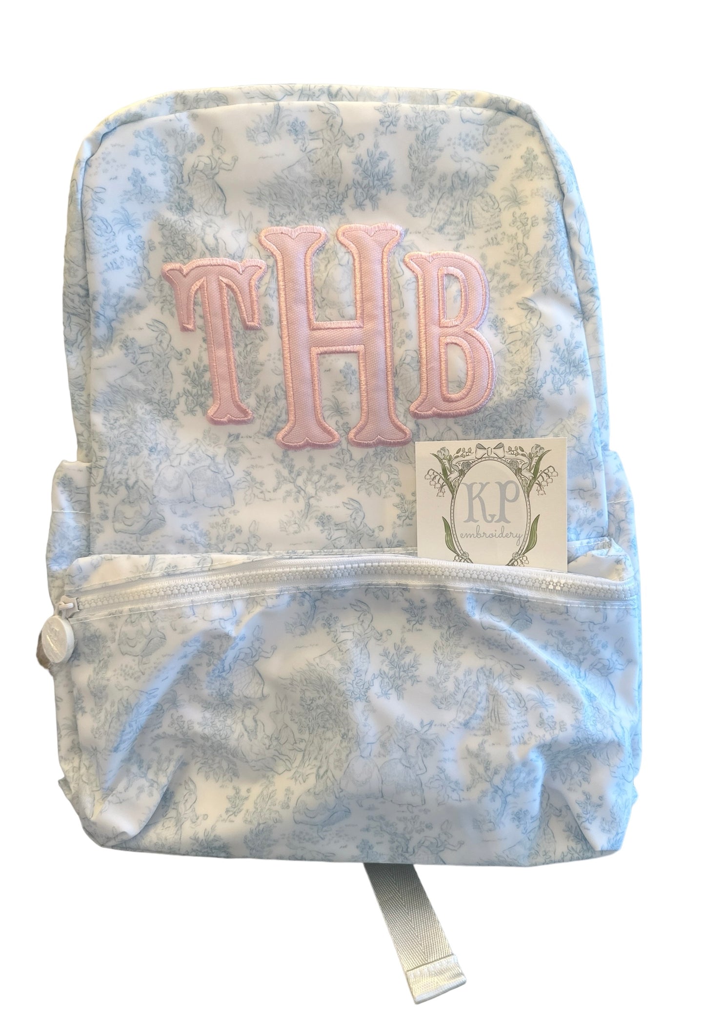 TRVL Backpacker- Bunny Blue Toile