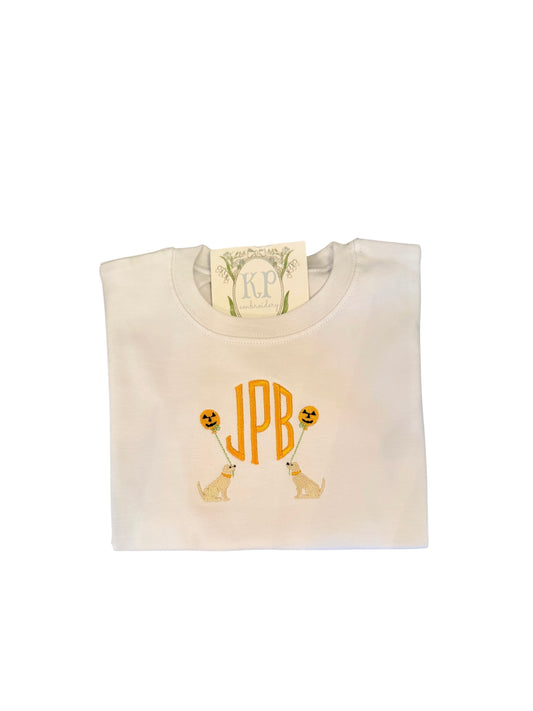 Halloween Puppies Embroidered Tshirt