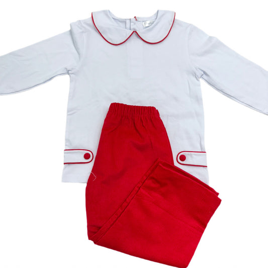 HJ Red Cord Pant Set
