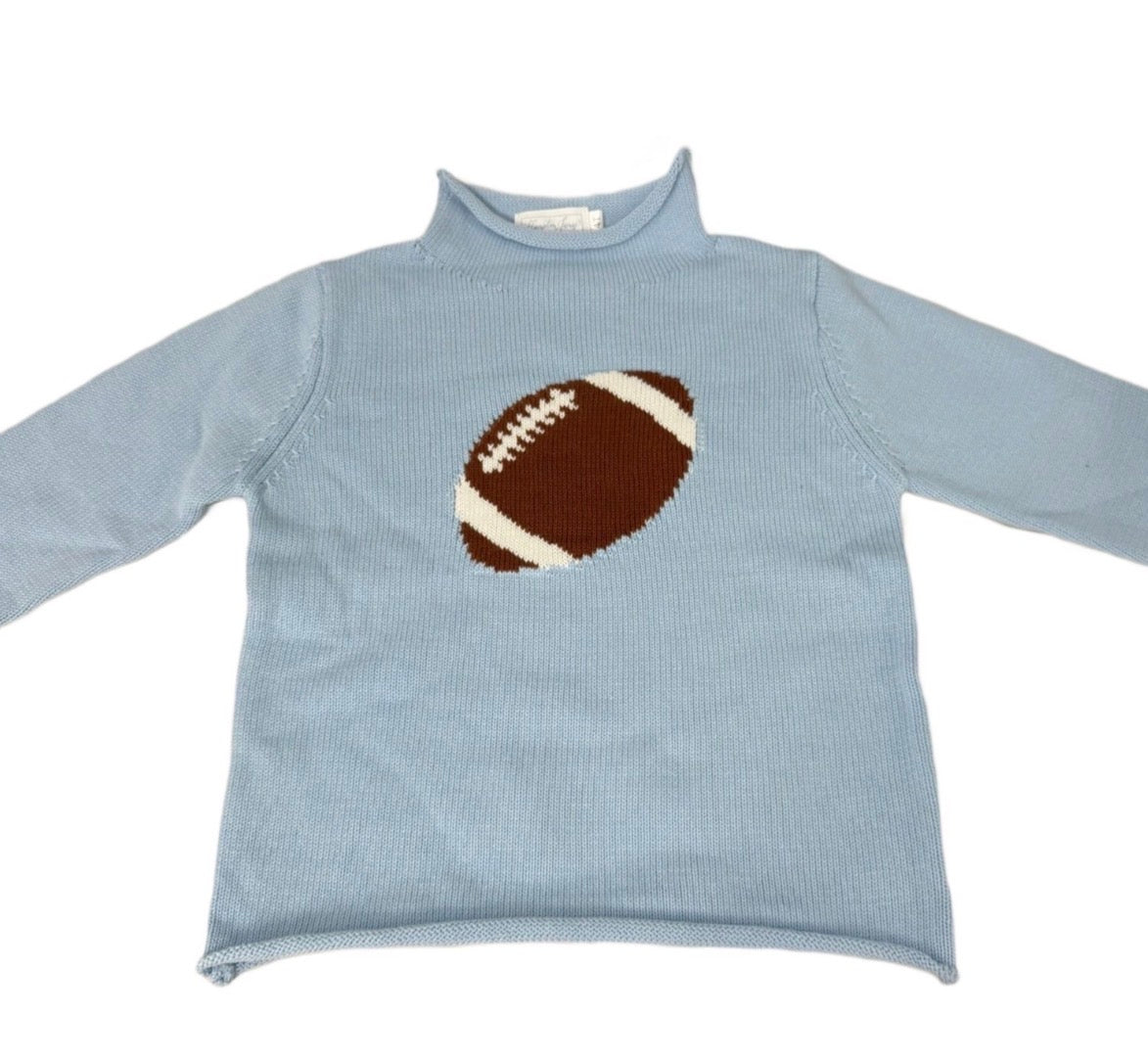 Rollneck Sweater- Blue Football *Preorder