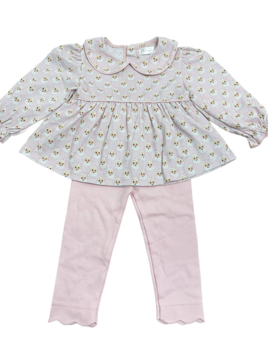 HJ Pink Santa Scallop Pant Set