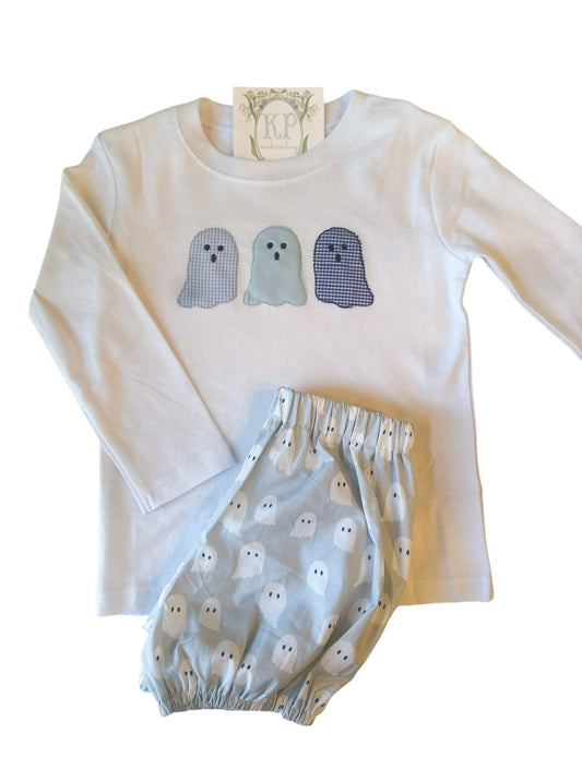 Boys Applique Friendly Ghost Tshirt