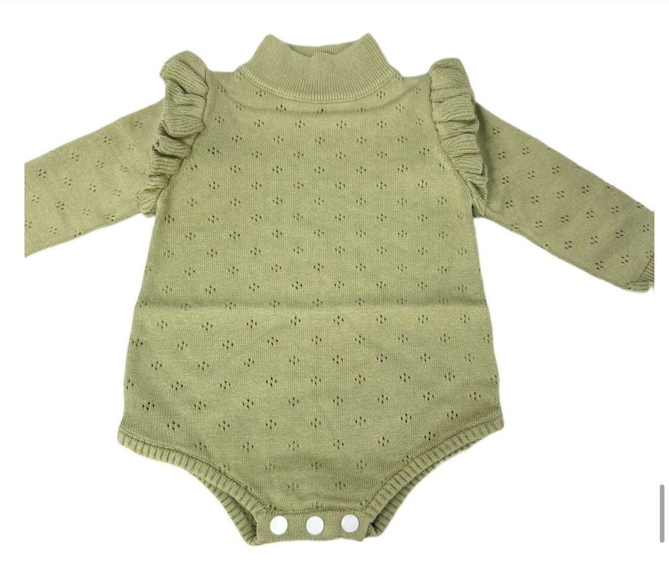 Pointelle Bubble Olive Green *Preorder