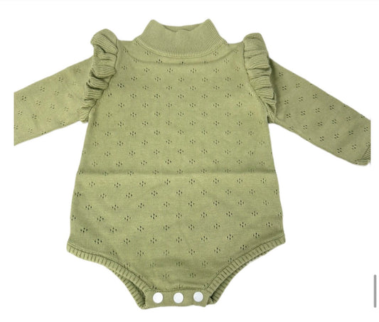 Pointelle Bubble Olive Green *Preorder