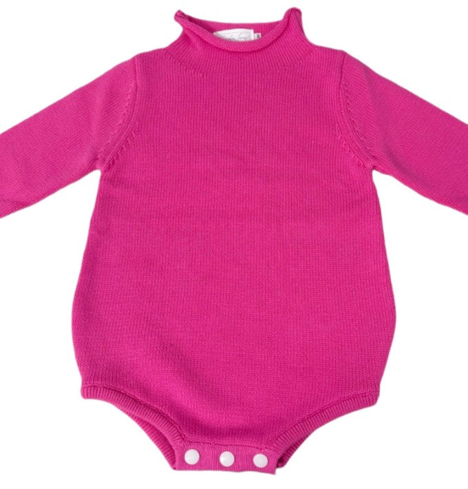 Rollneck Sweater Bubble- Hot Pink *Preorder