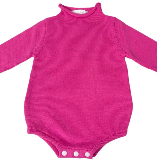 Rollneck Sweater Bubble- Hot Pink *Preorder