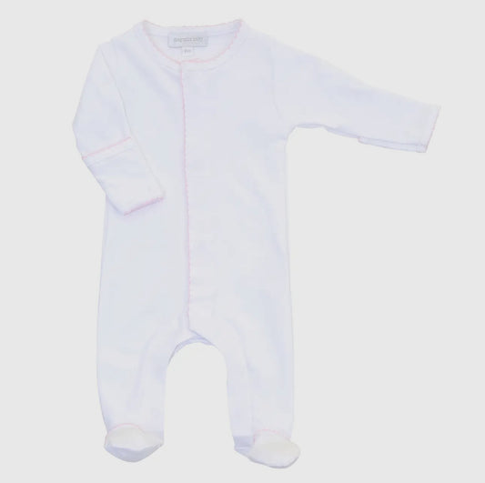 Magnolia Baby- White & Pink Footie