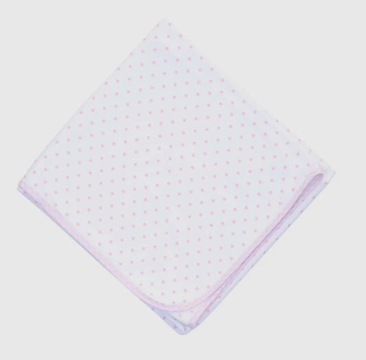 Magnolia Baby- Pink Gingham Dots Blanket