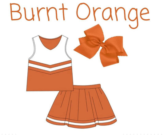 *Preorder Cheer Uniform- Burnt Orange