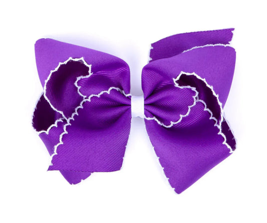 *Preorder Purple W/ White Moonstitch Bow