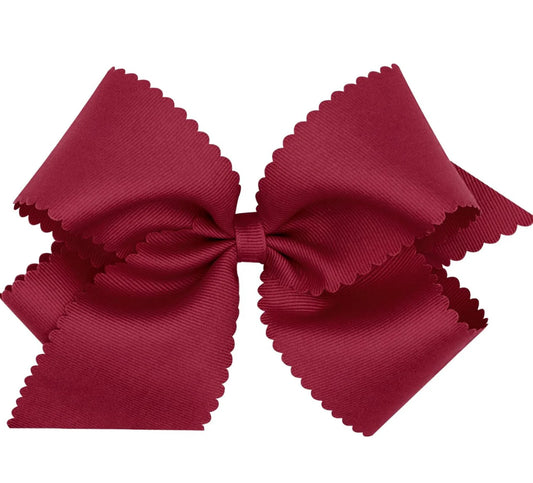 *Preorder Maroon Scalloped Bow