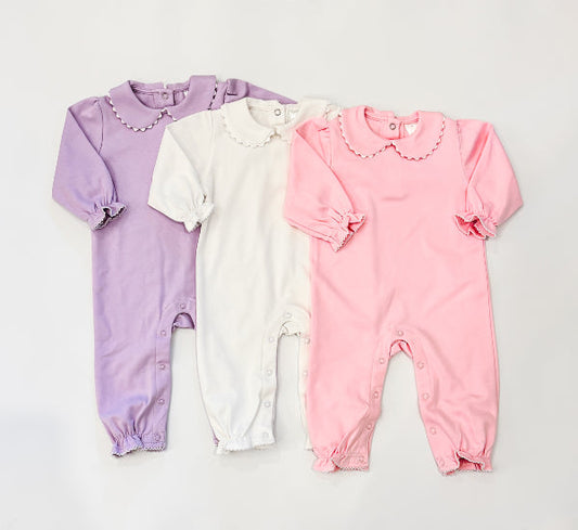 Girls Ric Rac LS Romper