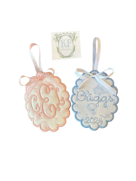 Christmas Ornament - Toile