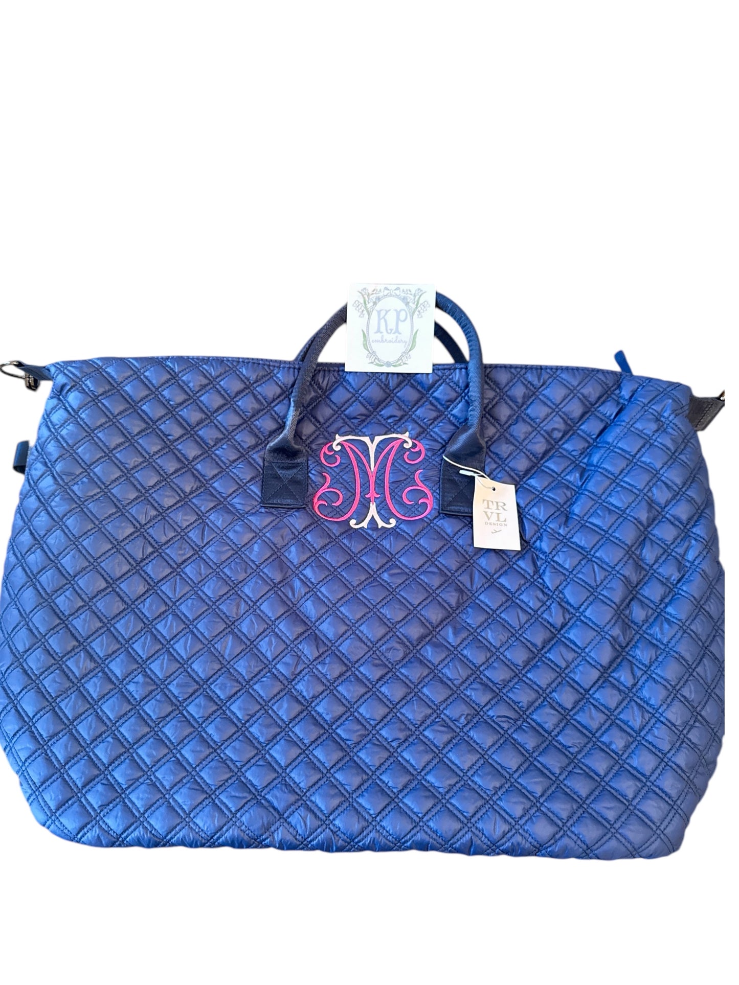 TRVL Overpacker- Bluebell Quilted Duffle