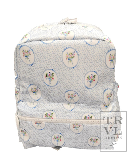 TRVL Mini Backer- Floral Medallion Blue