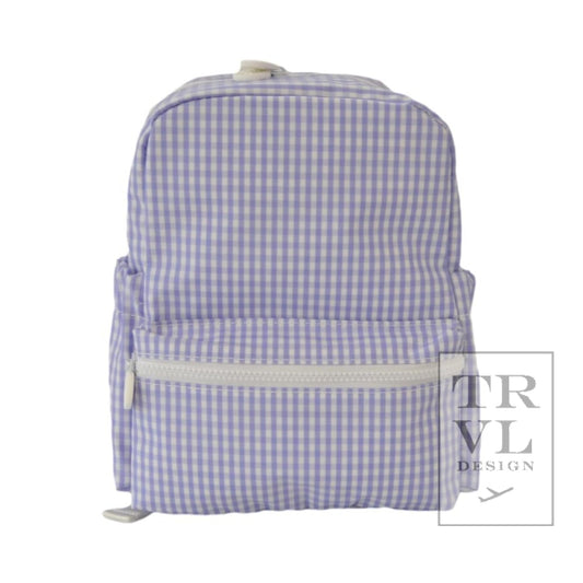 TRVL Mini Backer- Lilac Gingham