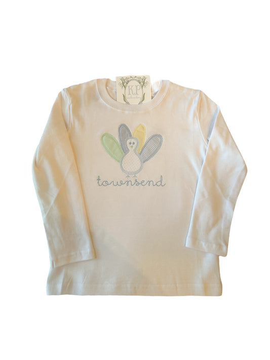 Boys Applique Turkey Tshirt- Short or Long Sleeve