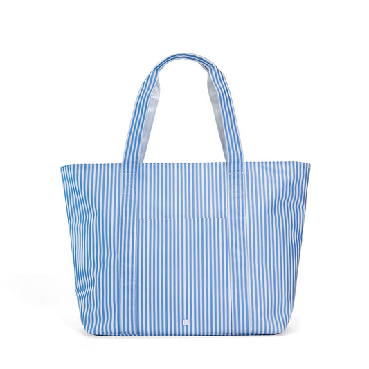 TRVL Jumbo Tote- Pimlico Stripe Chambray