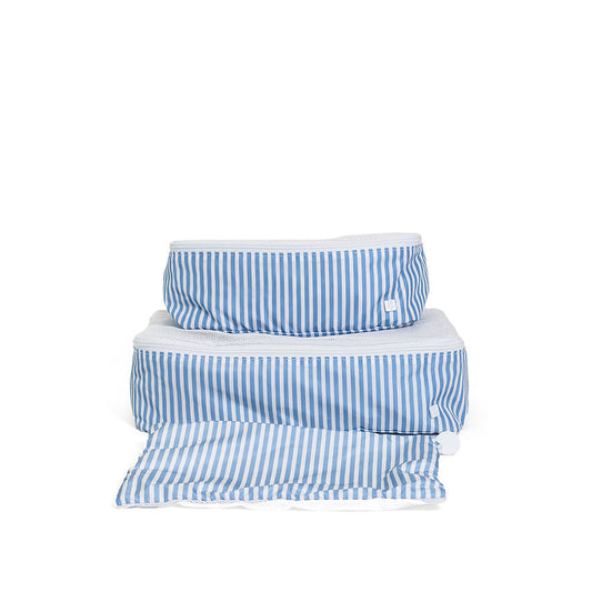 TRVL Packing Cubes- Pimlico Stripe Chambray