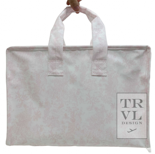 TRVL Overnight Tote -Bunny Pink Toile