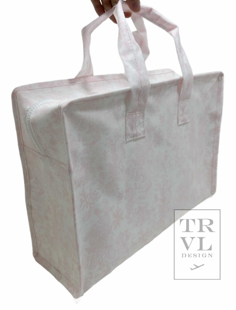 TRVL Overnight Tote -Bunny Pink Toile