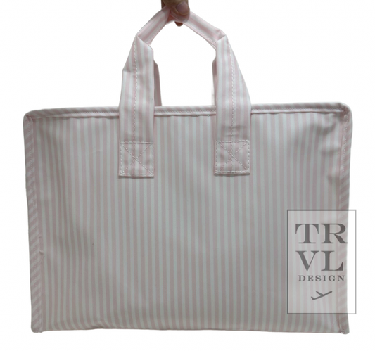 TRVL Overnight Tote-Pimlico Stripe Pink