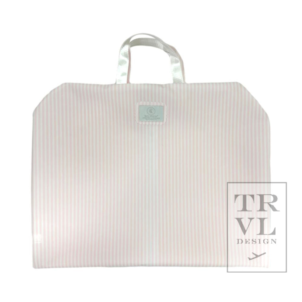 TRVL Garment Bag- Pimlico Stripe Pink