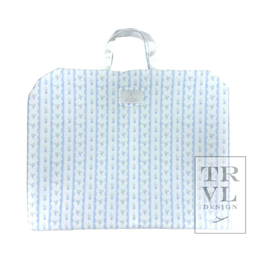 TRVL Garment Bag- Blue Ribbon Floral