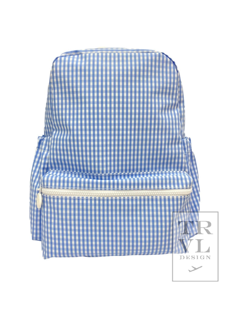 TRVL Backpacker- Sky Gingham