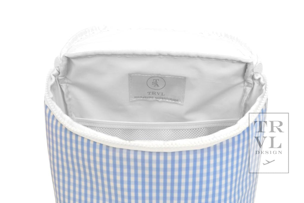 TRVL Takeaway Lunch Bag- Insulated Sky Gingham