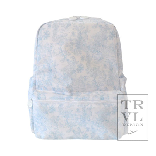 TRVL Backpacker- Bunny Blue Toile