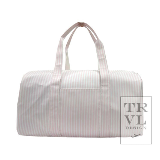 TRVL Weekender- Pimlico Stripe Pink Duffle Bag