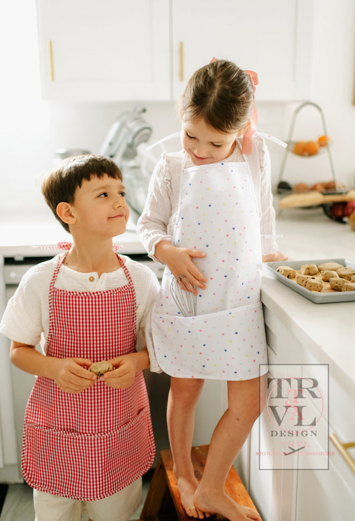 TRVL Coated Apron- Pink Gingham